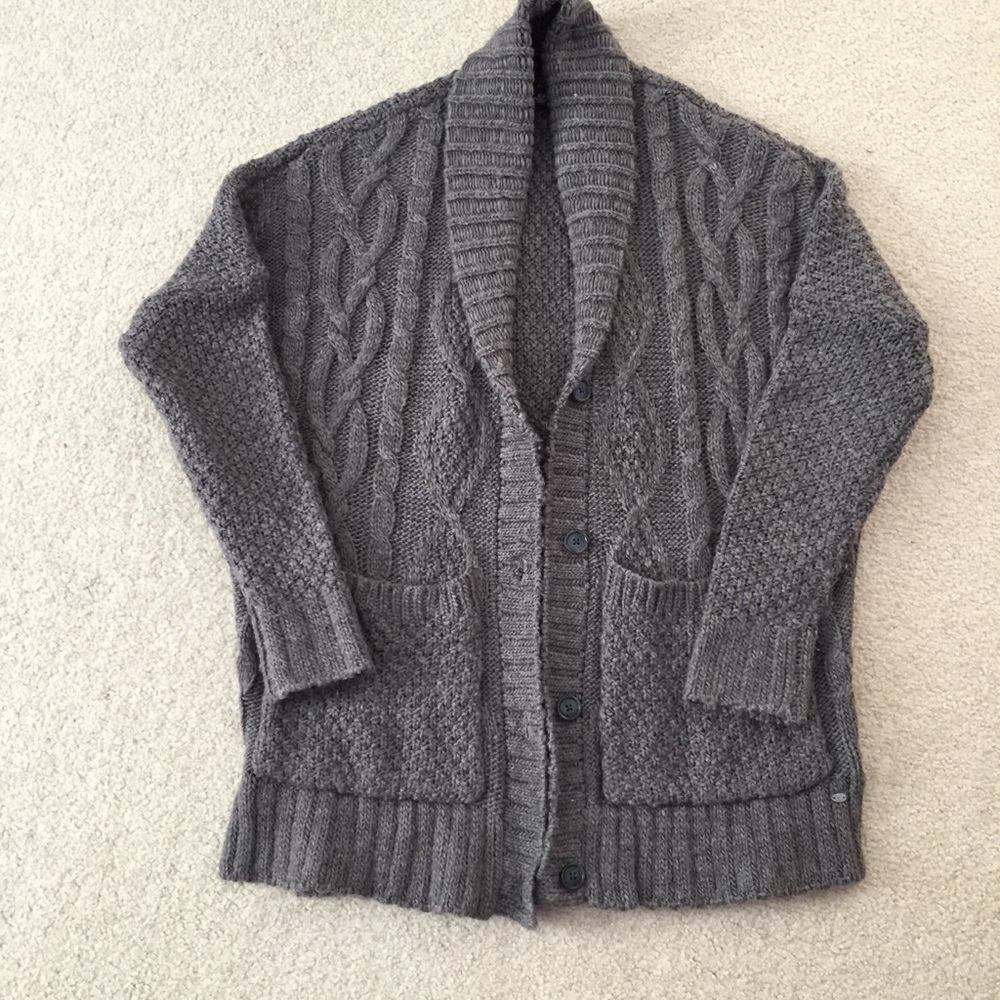 American Eagle Brown Knit Oversized Cardigan